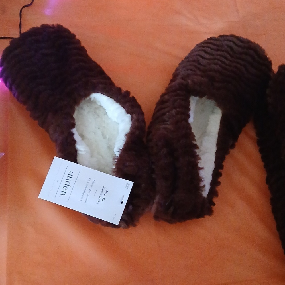 Brown Auden‎ Slipper Socks With Grip